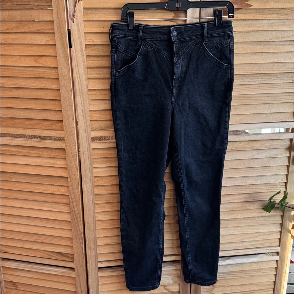 We The Free Black Distressed Denim Jeans
